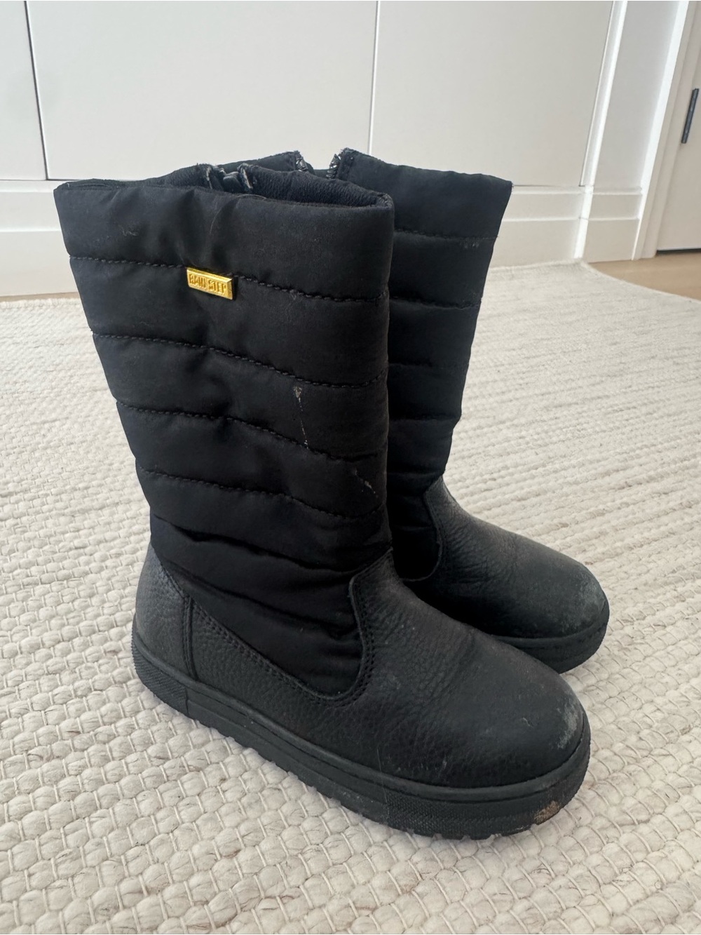Naturino Rainstep Black Girls Winter Snow Boots - Size 28 (US 11)